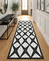 Urban Terrace Collection Area Rug -  Hudson Runner Black and White  lifestyle 47