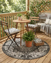 Urban Oasis Rugs Collection Area Rug -  Penthouse (Charcoal Gray) Round Charcoal Gray  lifestyle 68
