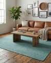 Woven Seaside Jute Collection Area Rug - Savannah (Turquoise) Rectangle Turquoise  lifestyle 25