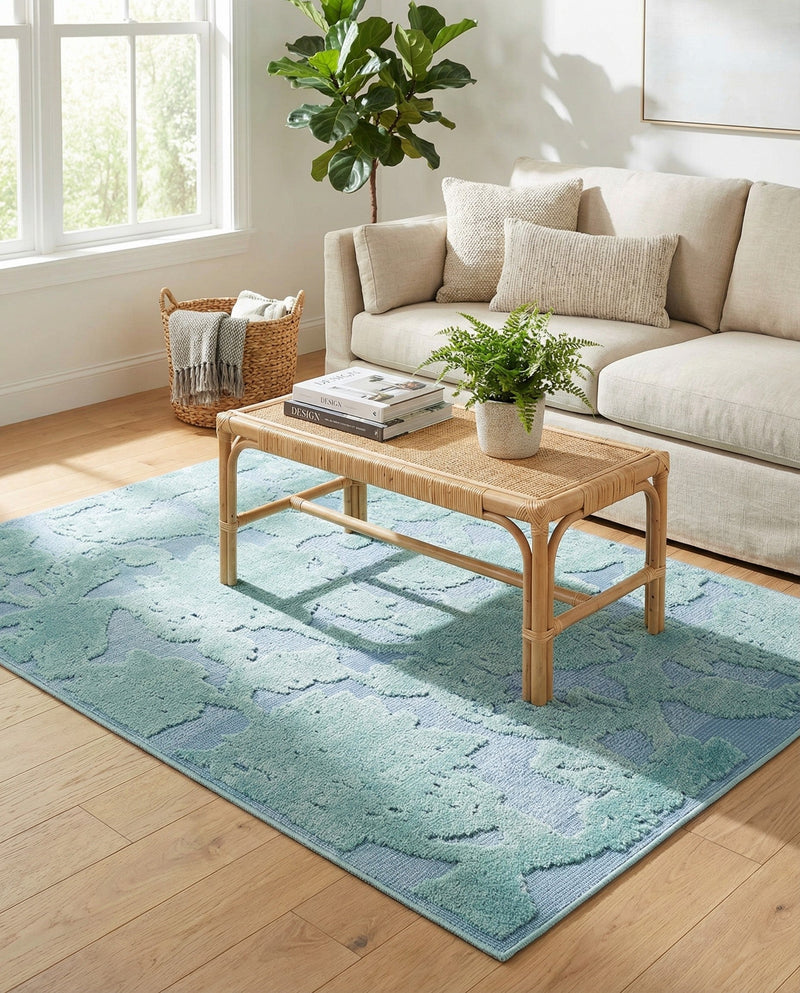 Bahama Breeze Outdoor Collection Area Rug -  Eleuthera Rectangle Navy Blue  lifestyle 43