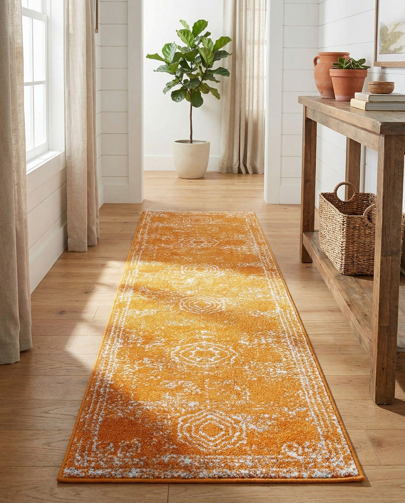 Dover Terrace Collection Area Rug -  Lagoon (Orange) Runner Orange  lifestyle 65