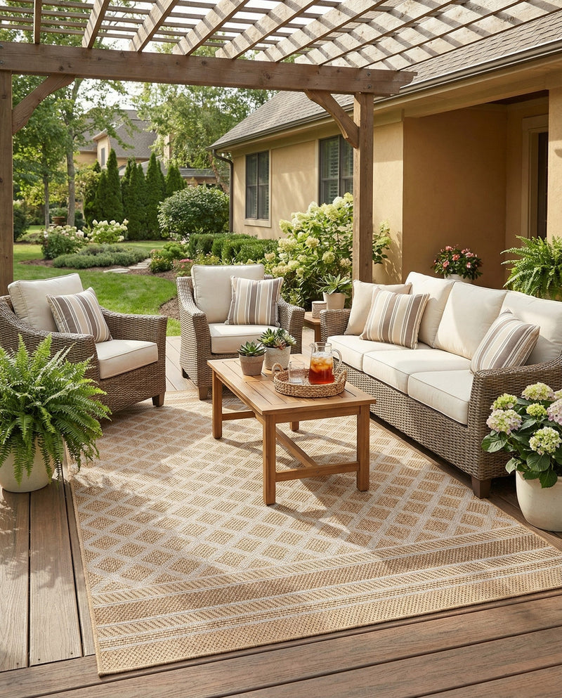 Savannah Pergola Collection Area Rug - Savannah Rectangle Natural  lifestyle 67