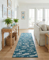 Seaside Haven Rugs Collection Area Rug -  Oceanview Runner Blue  lifestyle 67