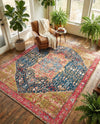 Patio Heritage Collection Area Rug -  Sanctuary Rectangle Multi  lifestyle 15
