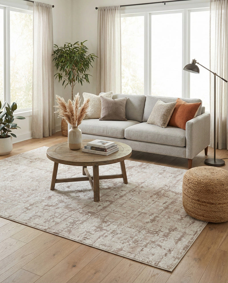 Metro Heights Collection Area Rug -  Flatiron Rectangle Beige  lifestyle 13