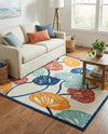 Caribbean Terrace Collection Area Rug -  Grenada Rectangle Ivory  lifestyle 38