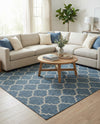 Savannah Pergola Collection Area Rug - Arbor (Navy Blue) Square Navy Blue  lifestyle 90
