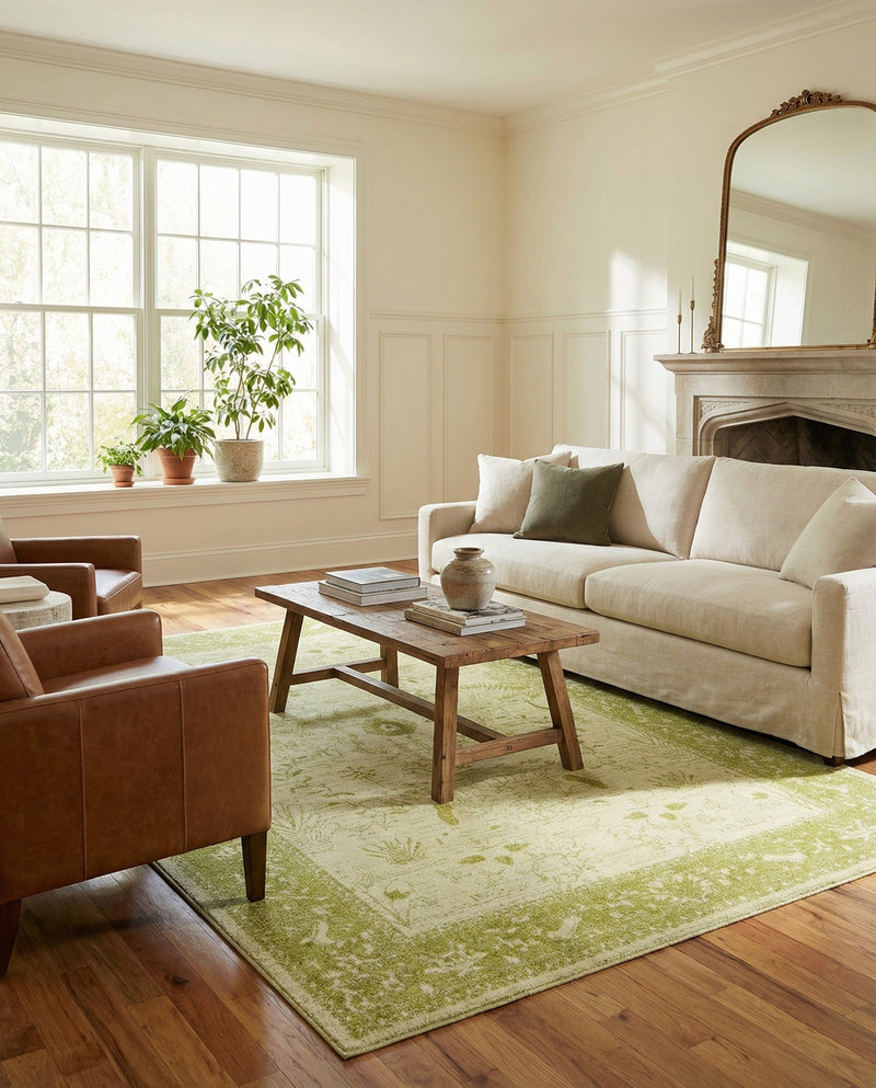 Horizon Collection Area Rug -  Apex (Light Green) Rectangle Light Green  lifestyle 14