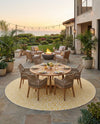 Urban Oasis Rugs Collection Area Rug -  Terrace (Yellow Ivory) Round Yellow Ivory  lifestyle 56