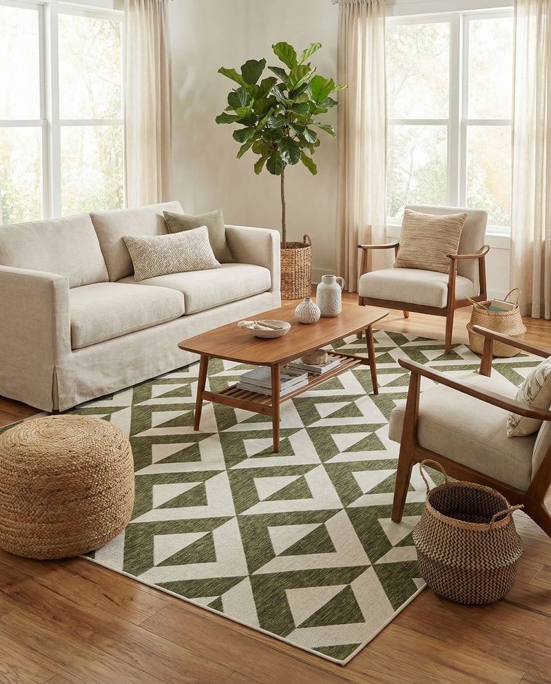 Urban Oasis Rugs Collection Area Rug -  Highrise (Green) Rectangle Green  lifestyle 10