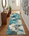 Urban Terrace Collection Area Rug -  Gazebo Runner Blue and Ivory  lifestyle 35