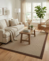Terrace Fringe Collection Area Rug - Oceanside Rectangle Brown  lifestyle 56