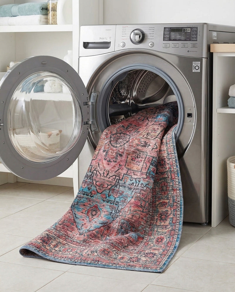 Zahara Oasis Collection Area Rug -  Fez Rectangle Blue  lifestyle 12