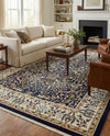 Persian Elegance Collection Area Rug -  Kerman (Navy Blue) Rectangle Navy Blue  lifestyle 7