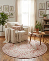 Cambridge Classics Collection Area Rug -  Pembroke (Pink) Round Pink  lifestyle 61