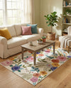 Meadow Breeze Collection Area Rug -  Petal Rectangle Ivory  lifestyle 28