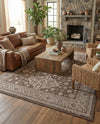 Tribal Terrace Treasures Collection Area Rug -  Incan Isle (Brown) Rectangle Brown  lifestyle 9