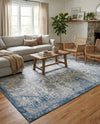 Tribal Terrace Treasures Collection Area Rug - Mayan Marina (Blue) Rectangle Blue  lifestyle 10