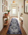 Georgetown Rugs Collection Area Rug - Dupont (Navy Blue) Runner Navy Blue  lifestyle 41