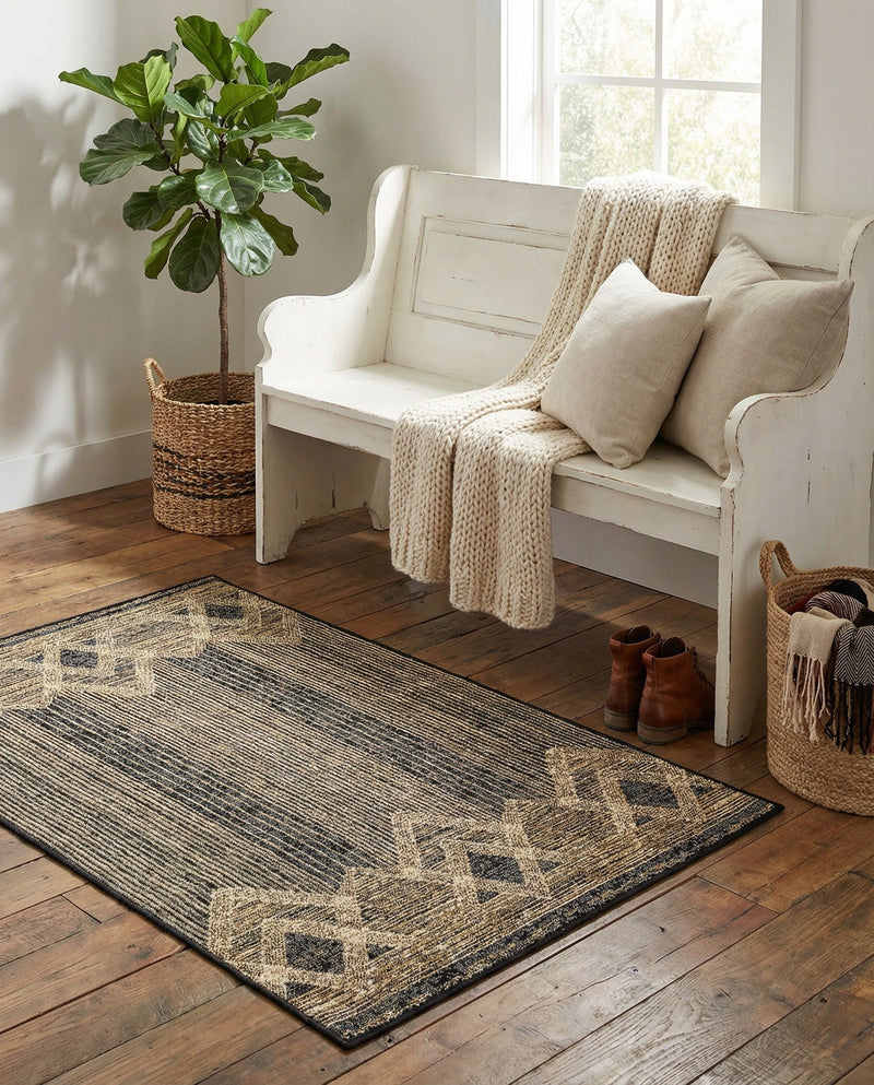 Urban Terrace Collection Area Rug -  Loft Rectangle Charcoal  lifestyle 20