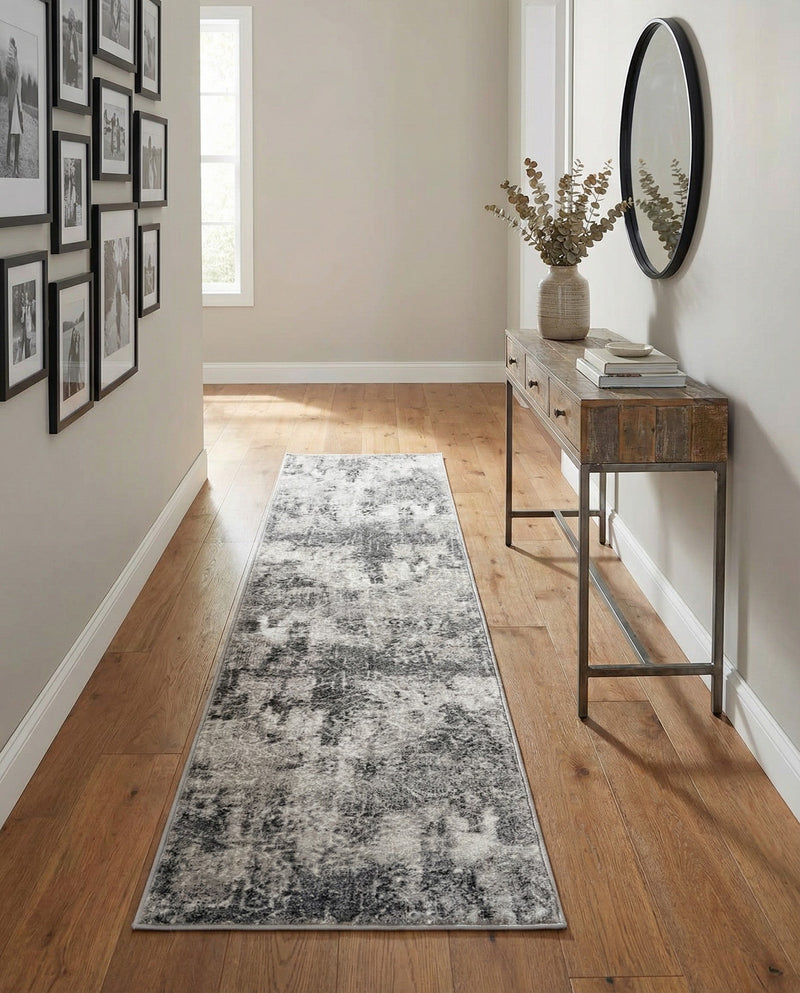 Riviera Elegance Collection Area Rug -  Grasse Runner Dark Gray  lifestyle 50
