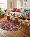 Marrakesh Elegance Collection Area Rug -  Bahia Round Multi  lifestyle 35