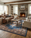 Eden Oasis Collection Area Rug -  Refuge (Blue) Rectangle Blue  lifestyle 12