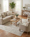 Patio Heritage Collection Area Rug -  Lafayette (Gray) Rectangle Gray  lifestyle 19