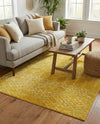 Marrakesh Lattice Collection Area Rug - Casablanca (Yellow) Rectangle Yellow  lifestyle 9