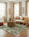Desert Nomad Terrace Collection Area Rug - Sahara (Green) Square Green  lifestyle 66