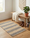 Woven Seaside Jute Collection Area Rug - Nantucket Rectangle Gray Ivory  lifestyle 10