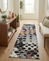 Urban Terrace Collection Area Rug -  Piazza Runner White and Black  lifestyle 53