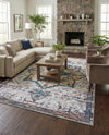 Baroque Era Collection Area Rug - Versailles (Sea Salt White) Rectangle Sea Salt White  lifestyle 18