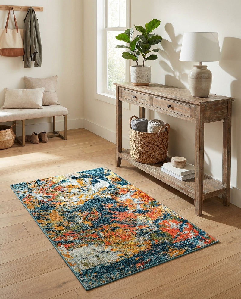 Colorburst Oasis Collection Area Rug -  Chroma Rectangle Multi  lifestyle 7