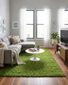 Plush Oasis Collection Area Rug - Serenity (Grass Green) Rectangle Grass Green  lifestyle 12