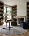 Bloomsbury Elegance Collection Area Rug -  Kensington (Gray) Round Gray  lifestyle 79