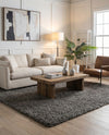 Eternal Plush Oasis Collection Area Rug -  Tranquility (Smoke) Square Smoke  lifestyle 37