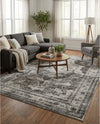 Riviera Elegance Collection Area Rug -  Menton (Gray) Rectangle Gray  lifestyle 13
