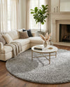 Alpine Plush Collection Area Rug -  Cortina (Sterling) Round Sterling  lifestyle 24