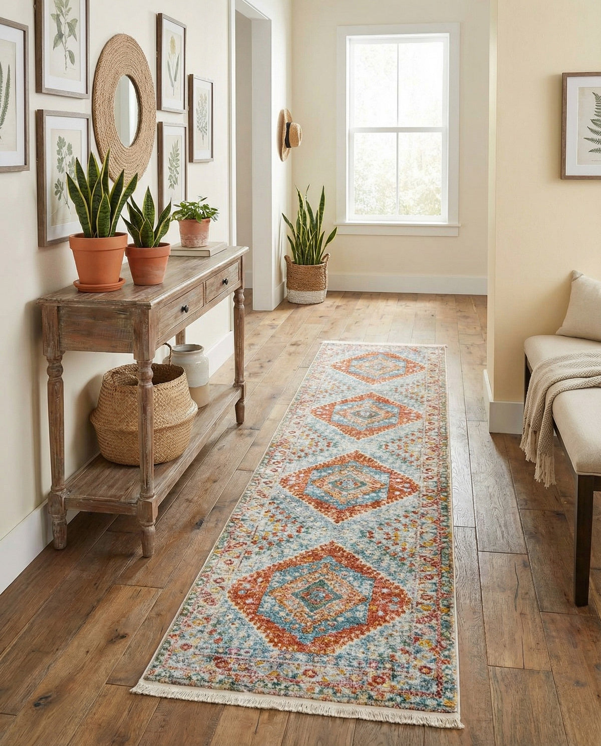 Arcadia Rugs Collection Area Rug -  Xanadu Runner Salmon  lifestyle 93
