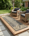 Urban Terrace Collection Area Rug -  Loft Runner Charcoal  lifestyle 38