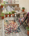 Outdoor Marrakesh Collection Area Rug -  Oujda Rectangle Multi  lifestyle 20