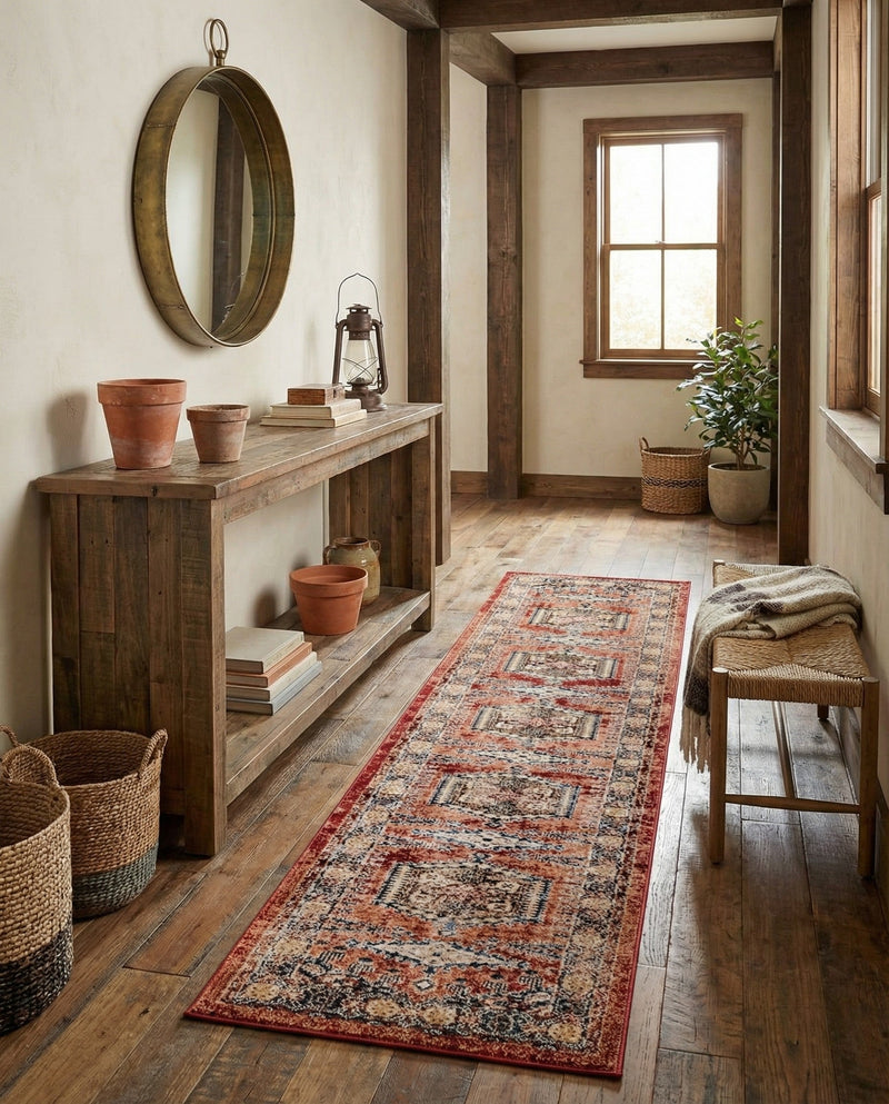 Eden Oasis Collection Area Rug -  Refuge (Terracotta) Runner Terracotta  lifestyle 62