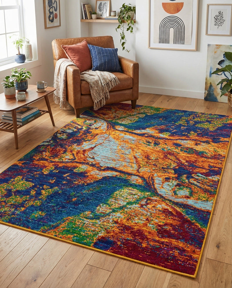 Caribbean Cove Collection Area Rug -  Bequia Rectangle Multi  lifestyle 15