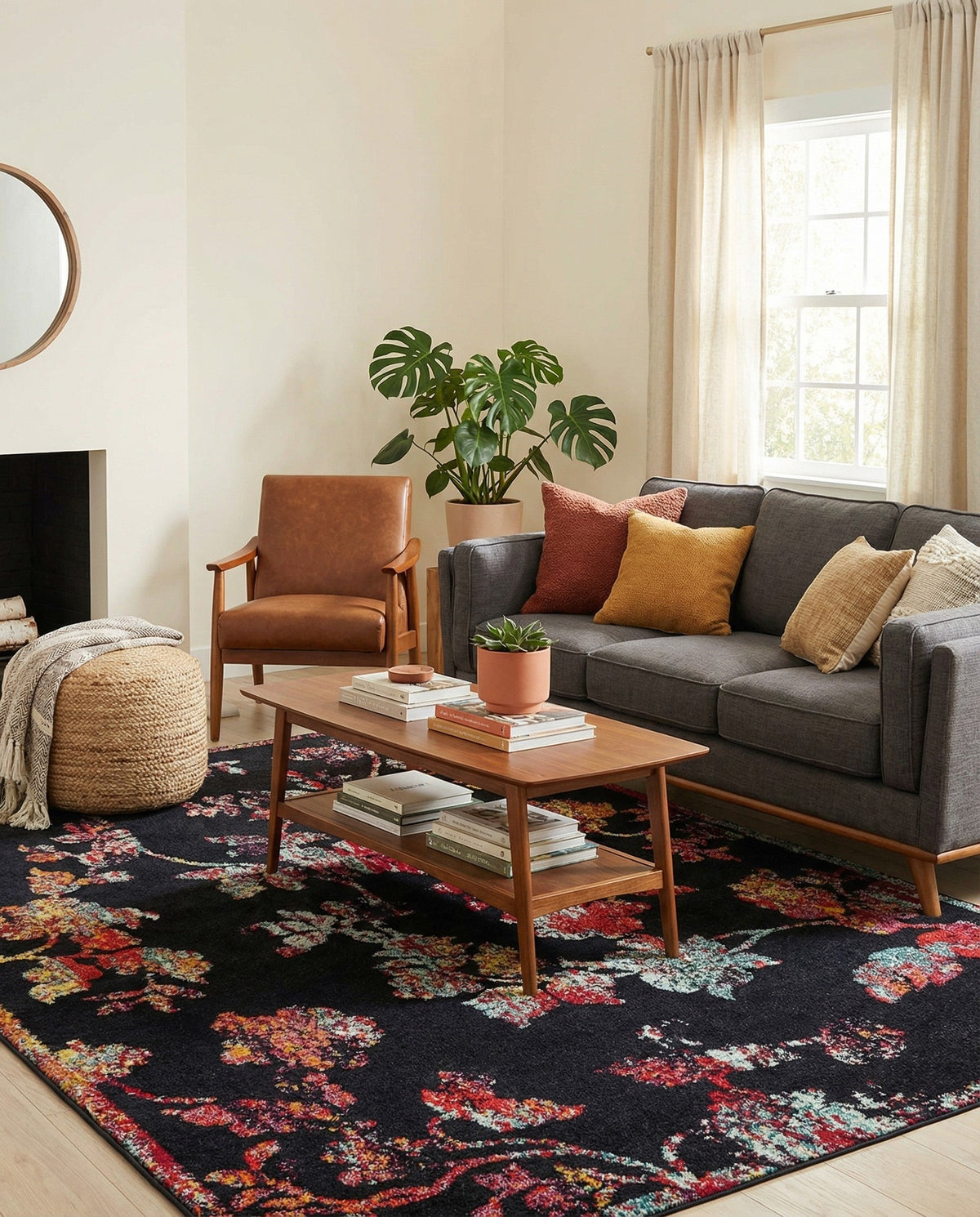 Brighton Terrace Collection Area Rug -  Roedean Rectangle Navy Blue  lifestyle 11