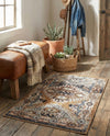 Desert Modern Eco Rug Series Collection Area Rug -  Navajo Rectangle Khaki Gray  lifestyle 8