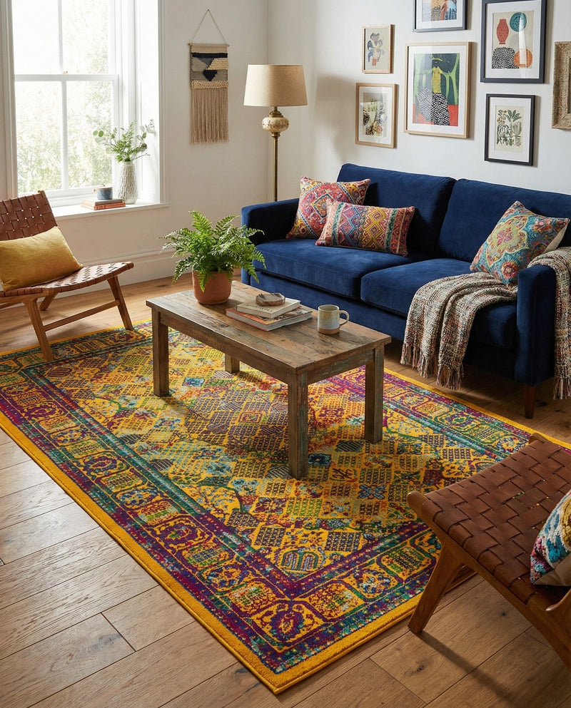Caribbean Cove Collection Area Rug -  Mustique Rectangle Multi  lifestyle 44