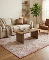 Tribal Terrace Treasures Collection Area Rug - Mayan Marina (Rust Red) Rectangle Rust Red  lifestyle 30
