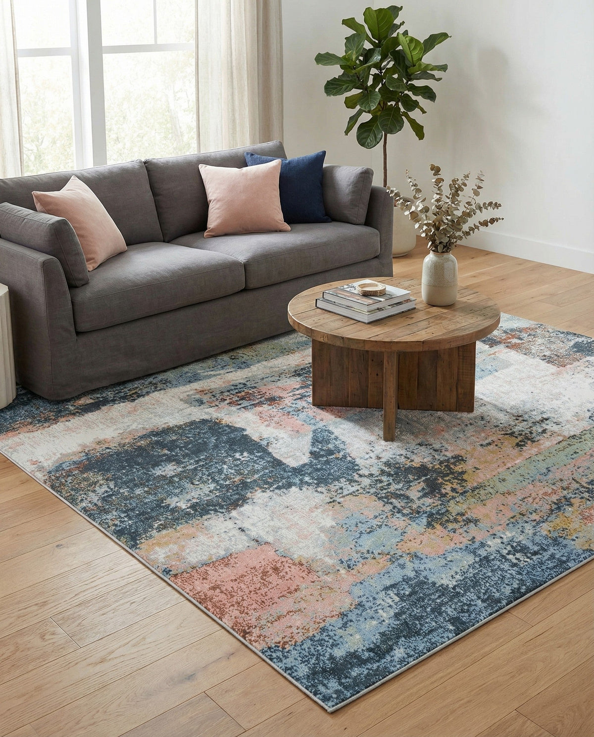 Aegean Elegance Washables Collection Area Rug -  Hydra Square Multi  lifestyle 83
