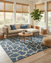 Savannah Escape Collection Area Rug -  Rainforest Rectangle Blue  lifestyle 26